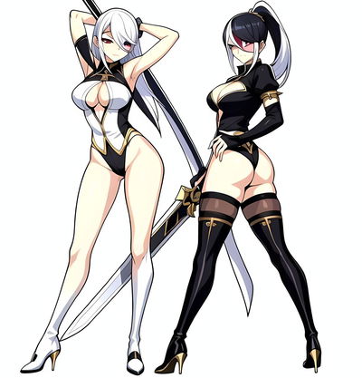 Busty anime warrior girls in sexy outfits - compilation - 109 Pics - Hentai Gallery