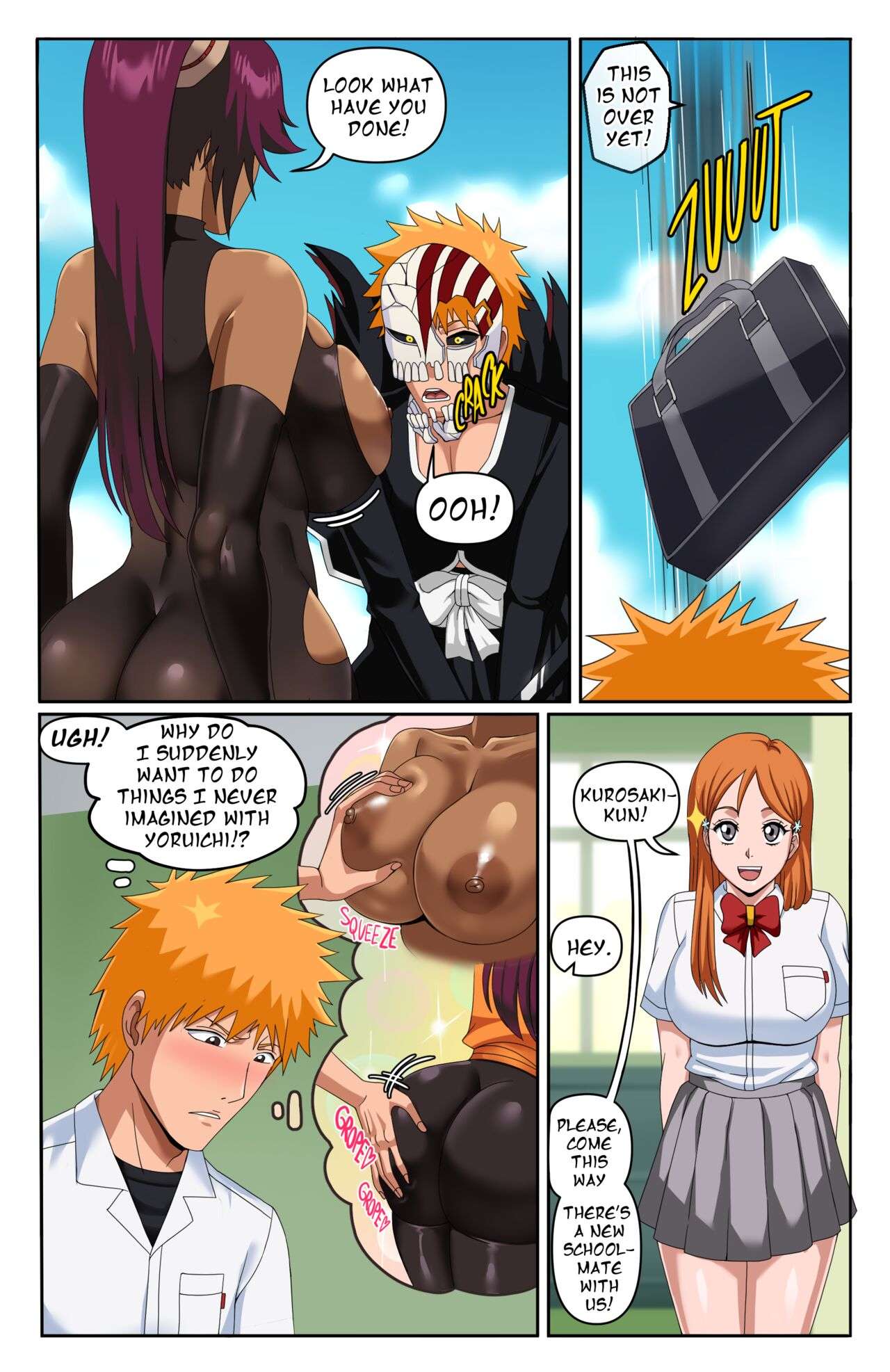 Bleached – Busty Yoruichi and Rangikyu fucked by big dick of Ichigo - 23  Pics - Image 1 - Bleached \u0026ndash; Busty Yoruichi and Rangikyu fucked by big  dick of Ichigo - 23 Pics | Hentai Gallery, image size:1280x1973