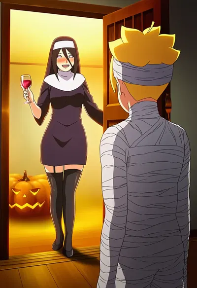 TheFarAi Boruto X Hanabi Halloween (Gerado por Ai) - Galeria Hentai