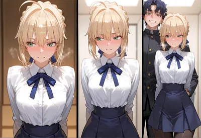 Tsukinoo - 8/5 Saber (セイバー) × Shinji (慎二 ) 80P (Nuevo Estilo) (Patreon) [AI Generated] - Galería Hentai