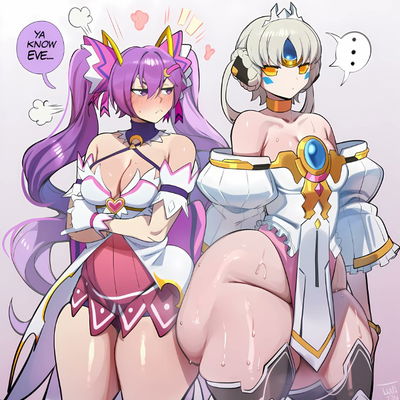 [LovelyZen] Aisha (Dimension Witch) x Eve (Code Empress) [Gerado por IA] - Galeria Hentai