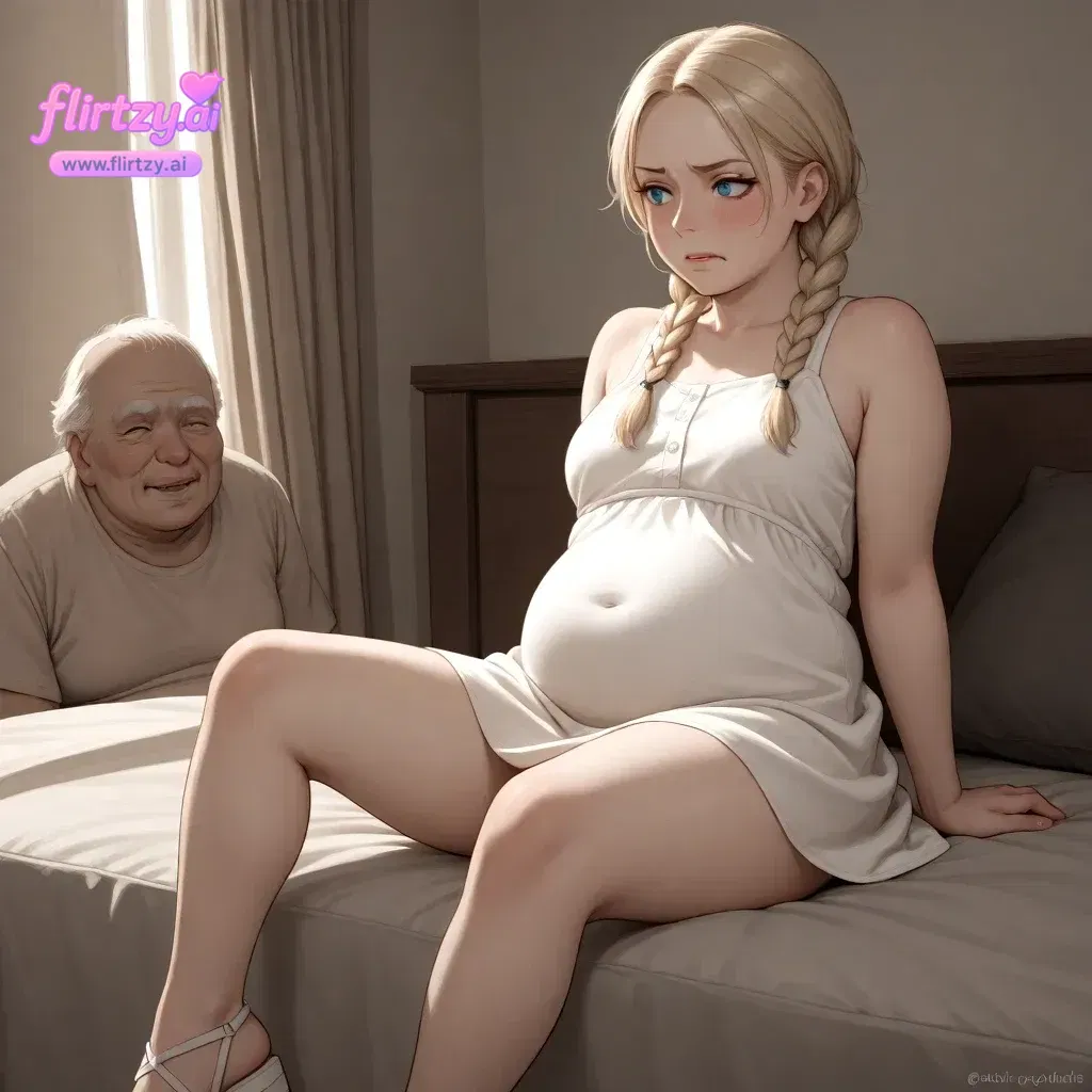 Người phụ nữ mang thai đầu h&agrave;ng trước người đ&agrave;n &ocirc;ng gi&agrave; (Do AI tạo ra) - Thư Viện Hentai