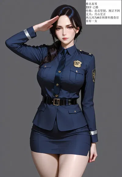 cảnh sát nữ Shiinama Kotoko__pixiv：135601208_Roroya Aozaki (Do AI tạo ra) - Thư Viện Hentai