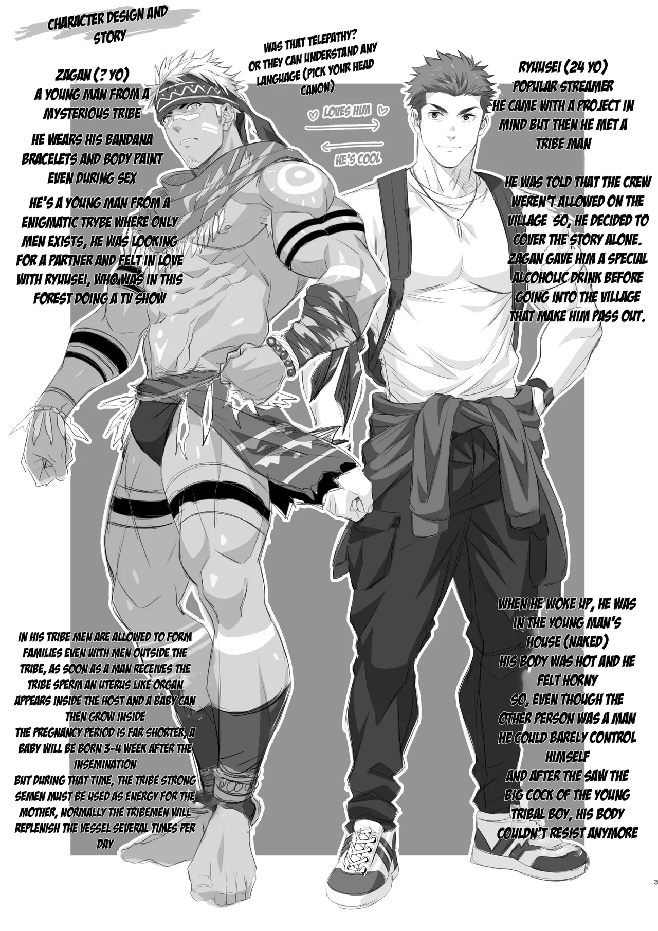 (Hihumi) Buzoku seinen &times; haiyū - Tribal Man x Streamer + OMAKE (ENG) (DECENSORED) - Хентай галерея