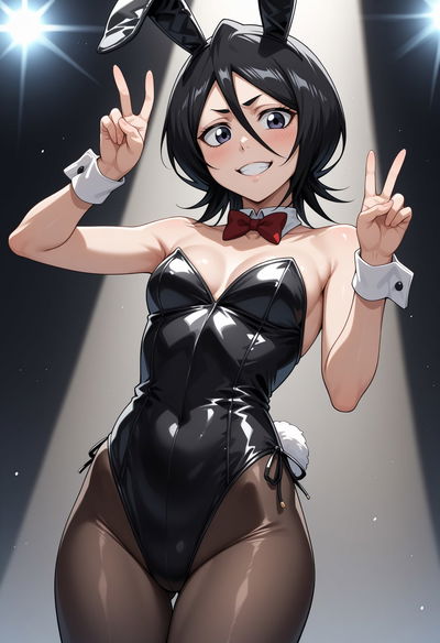 (Sephiaton) Rukia Kuchiki (BLEACH) - IL Style (Bunny Girl) (Patreon) (AI Generated) - Galeria Hentai