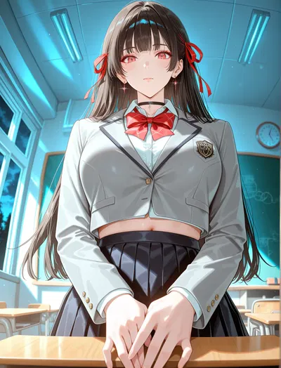 (太公嗷天) 🔞 班上新来的转学生千咲（附压缩包） Chisa - Wuthering Waves (Patreon) (Gerado por IA) - Galeria Hentai