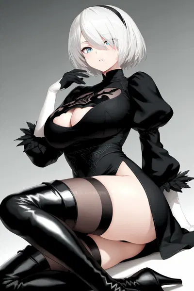 (Анкаке Намеко) NieRAutomata 2B - Хентай галерея