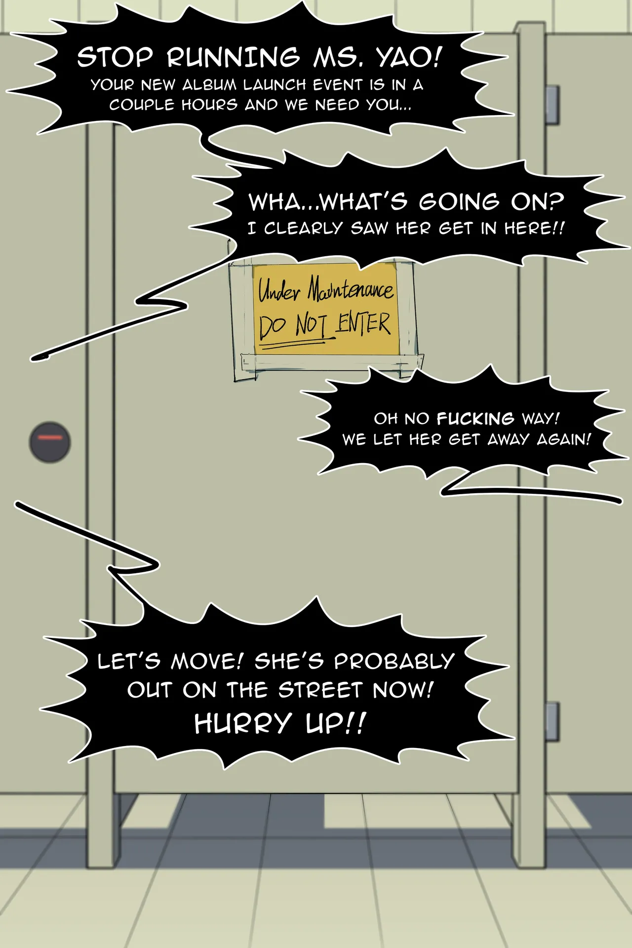 Astra Yao went into the MEN'S ROOM! - Hentai Gallery