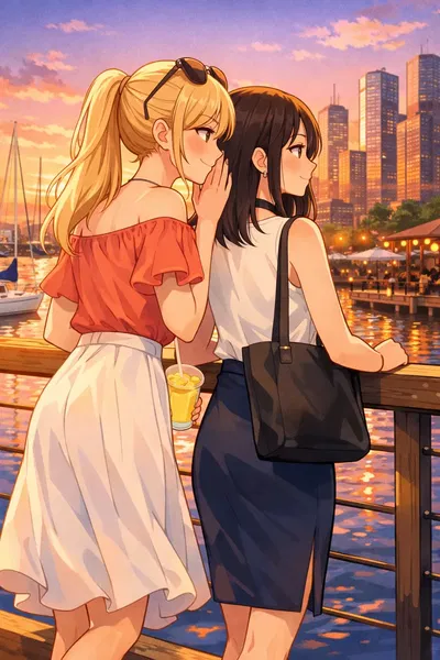 Bella and Emma Harbor Front Dates - Hentai Gallery