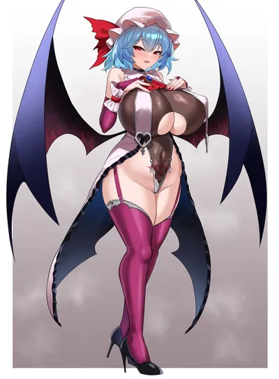 ソープ紅魔館 爆乳レミフラ乳首責めパイズリ地獄 - Hentai Gallery