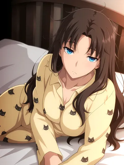 Rin Tohsaka with pajamas - Hentai Gallery