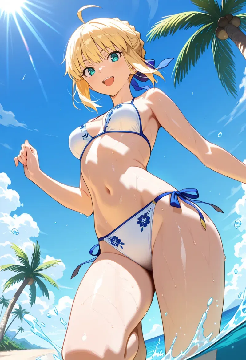 ( mops2ky125) Sparkling Waves, Master's Braves - Artoria's Summer - Hentai Gallery - hentai porn - Image 1