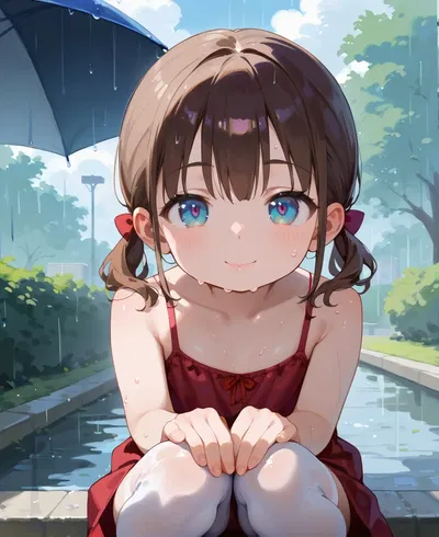 小悪魔妹と通り雨の日 - Hentai Gallery