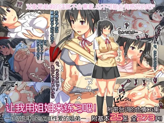 (Gadget antigo (Kamatori Pokari)) Onee-chan de Renshu Sasete! ― Naisho no Kateinai SEX ni Fukeru Shite ― | Deixe-me praticar com a minha irmã! ― Irmãos viciados em sexo secreto em casa ― (chinês) (tradução pessoal de Chris) - Galeria Hentai - porn hentai - Image 1