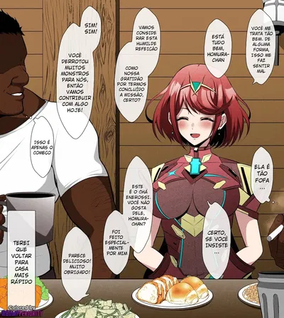 (Eruu) Ippuku Morareta Homura | Dinnertime Pyra (Xenoblade Chronicles 2) (Coloreado) - Galería Hentai