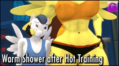 Banho quente após um treino intenso - Galeria Hentai
