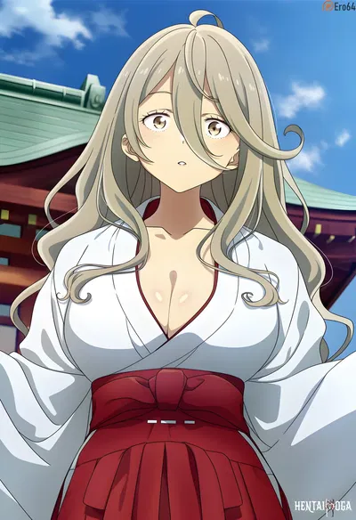 Yumeko Shikiya - Miko Sex por Ero64 - Galeria Hentai