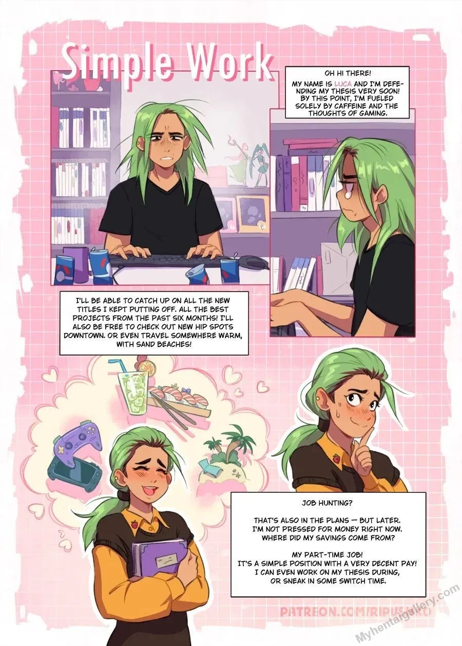 Простая работа - Хентай галерея - хентай порно - Image 1