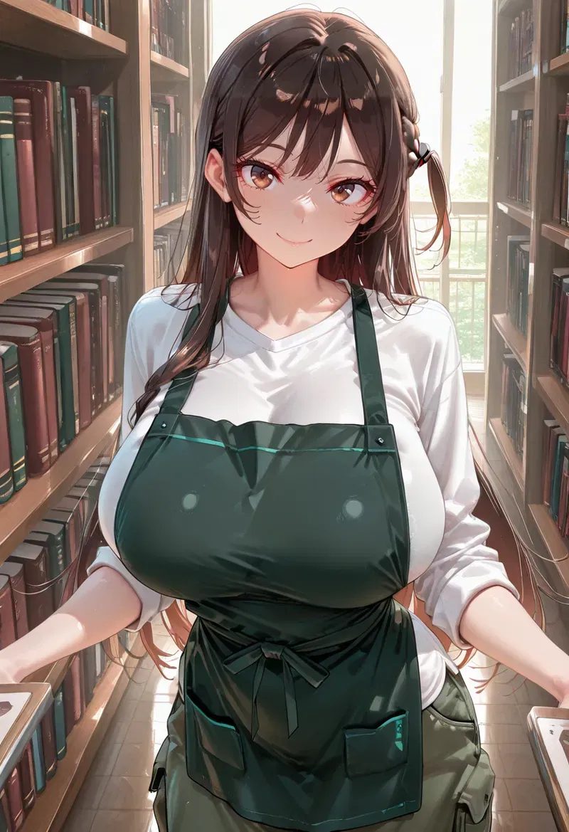 (マイネームルナ) Pregnant Belly Library Series Mizuhara Chizuru (Sample) - Hentai Gallery - hentai porn - Image 1