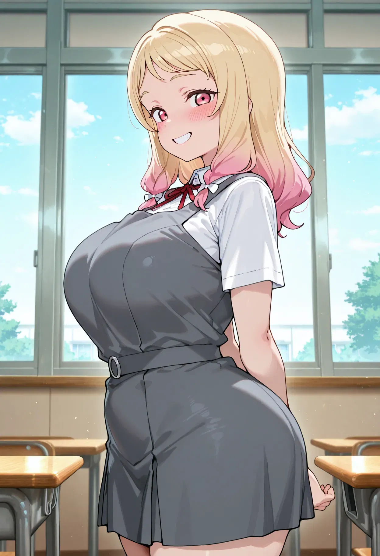 Natsumi Onitsuka -鬼塚夏美-uniform-rooftop- (Patreon) - Hentai Gallery - hentai porn - Image 1