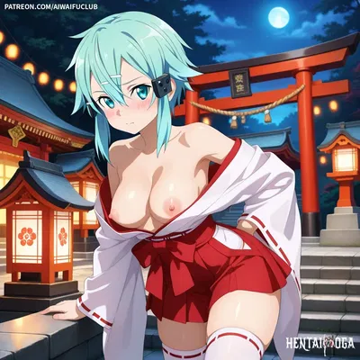 Sinon 詩音 Miko outfit Sex by AIWaifuClub - Hentai Gallery