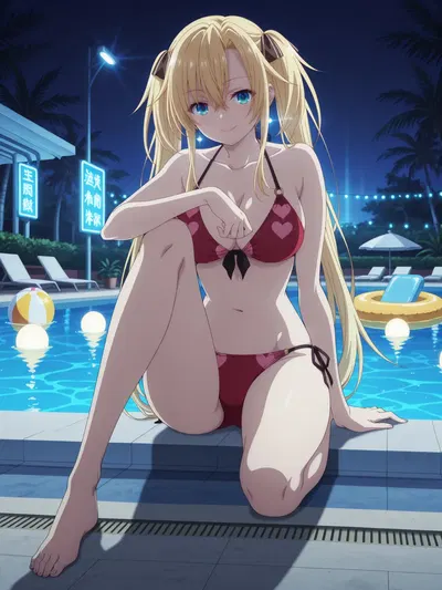 (kurohime) Regina Mercedes (Night Pool) - Galeria Hentai