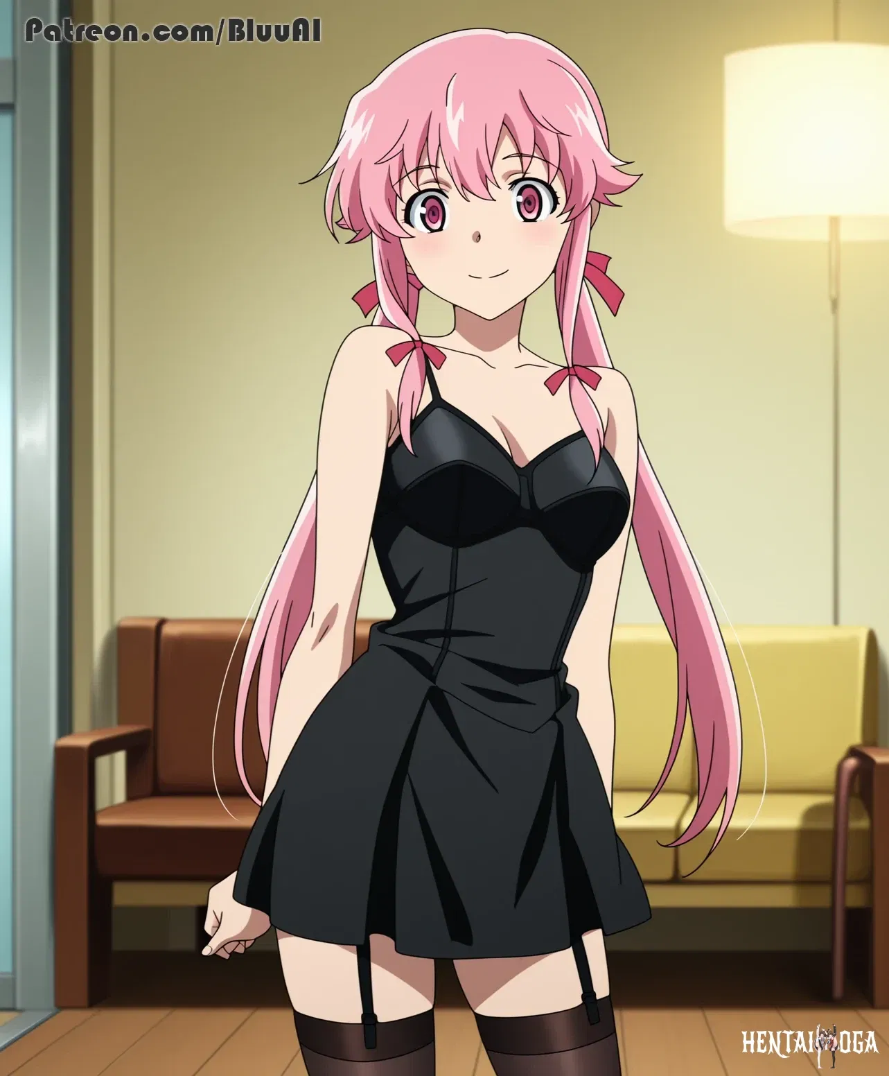 Юно Гасаи | «Дневник будущего: Секс» от Bluu AI - Future Diary Yuno Gasai aiart aiartwork aiassisted anime fan... - Хентай галерея - Image 1