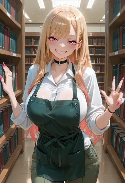 (マイネームルナ) Pregnant Belly Library Series Kitagawa Marin (Sample) - Hentai Gallery