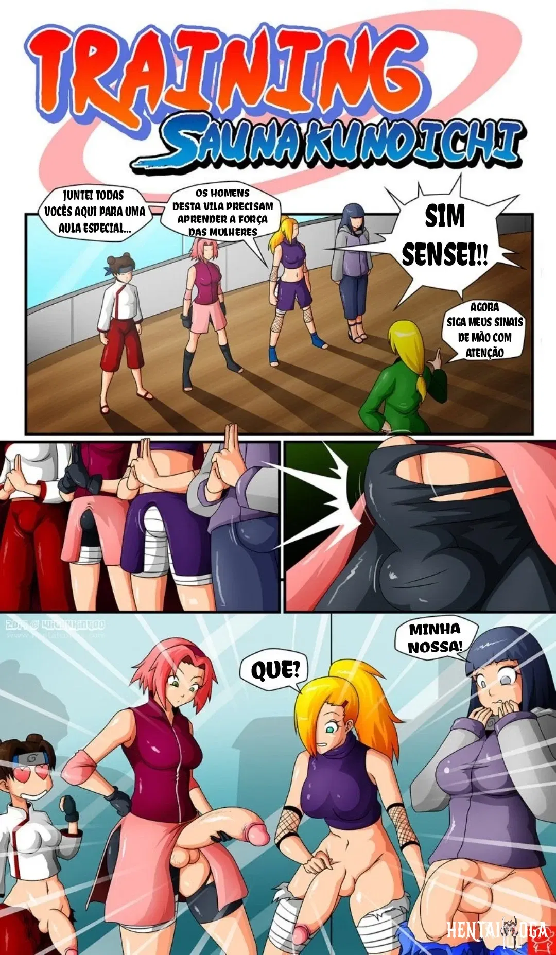 Traning Sauna Kunoichi - Cartoon Porno Comics Porno Doujinshi Hentai Brasil HQ Adulto... - Galeria Hentai - Image 1