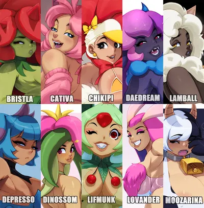 (Товио Роджерс) Набор «Pal Girls» + дополнительные материалы (Palworld) - Хентай галерея