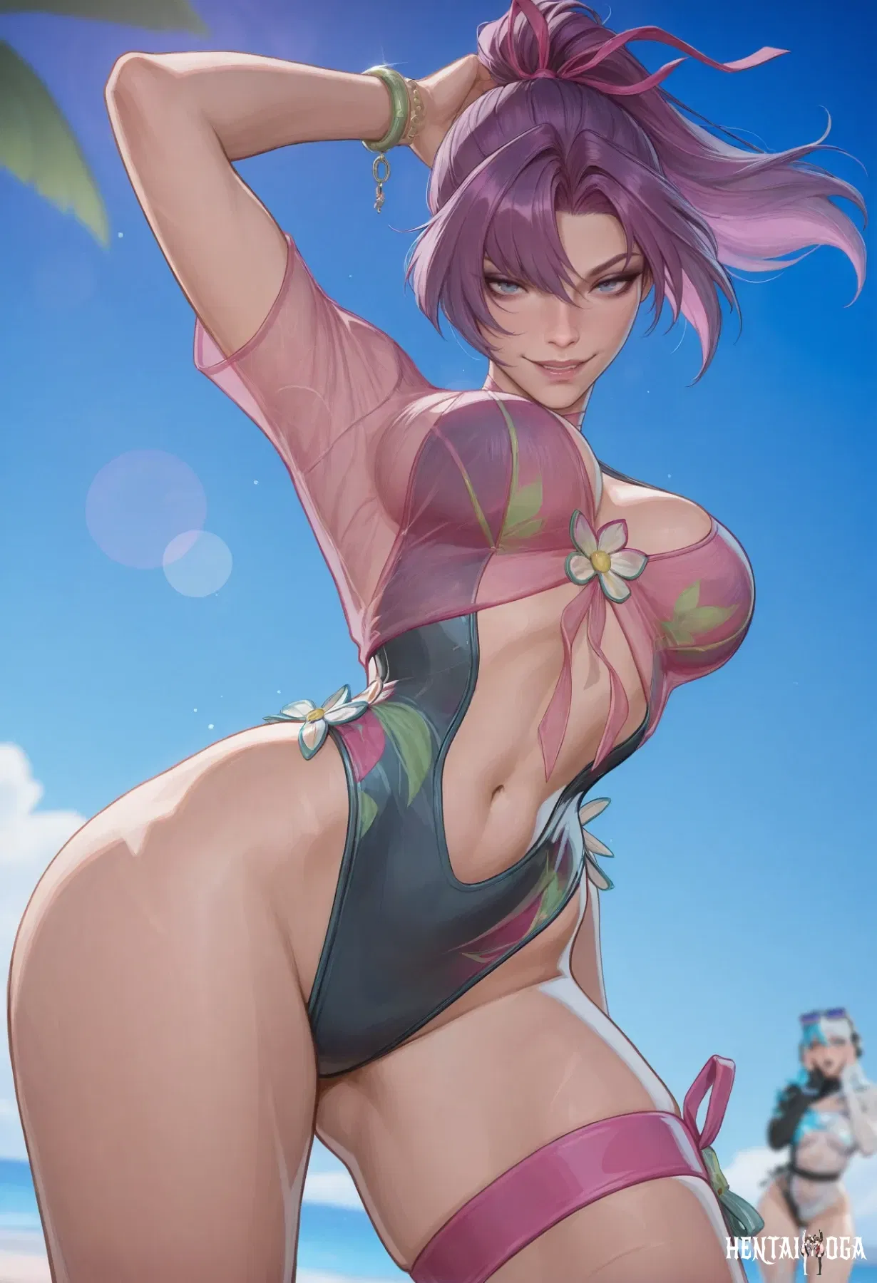 "Psylocke Breezy Butterfly Sex" من تصميم Penguih AI Art - Marvel Rivals Psylocke Penguih AI Art - معرض هنتاي - Image 1