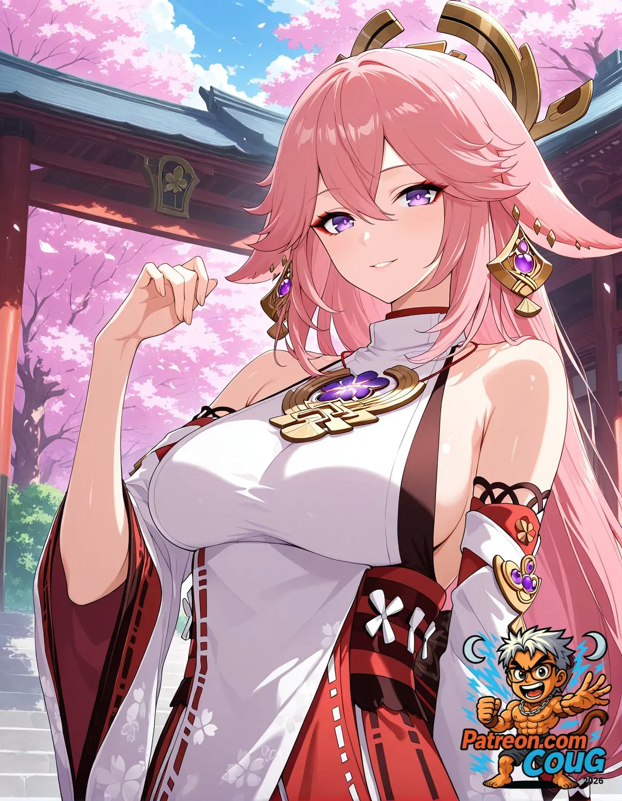 Yae Miko hentai | Genshin Impact NSFW parody - Hentai Gallery - Image 1