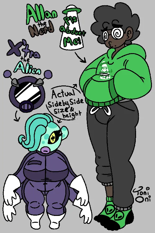 (ToniOniBony) Allan và X'tra 🤓👽 (Nhân vật gốc của Tonionibony) - Thư Viện Hentai - Image 1