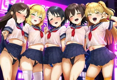 (Laura) Arisu Tachibana, Chie Sasaki, Momoka Sakurai, Miria Akagi, Rika Jogasaki [Uniforme de marinheira] - Galeria Hentai