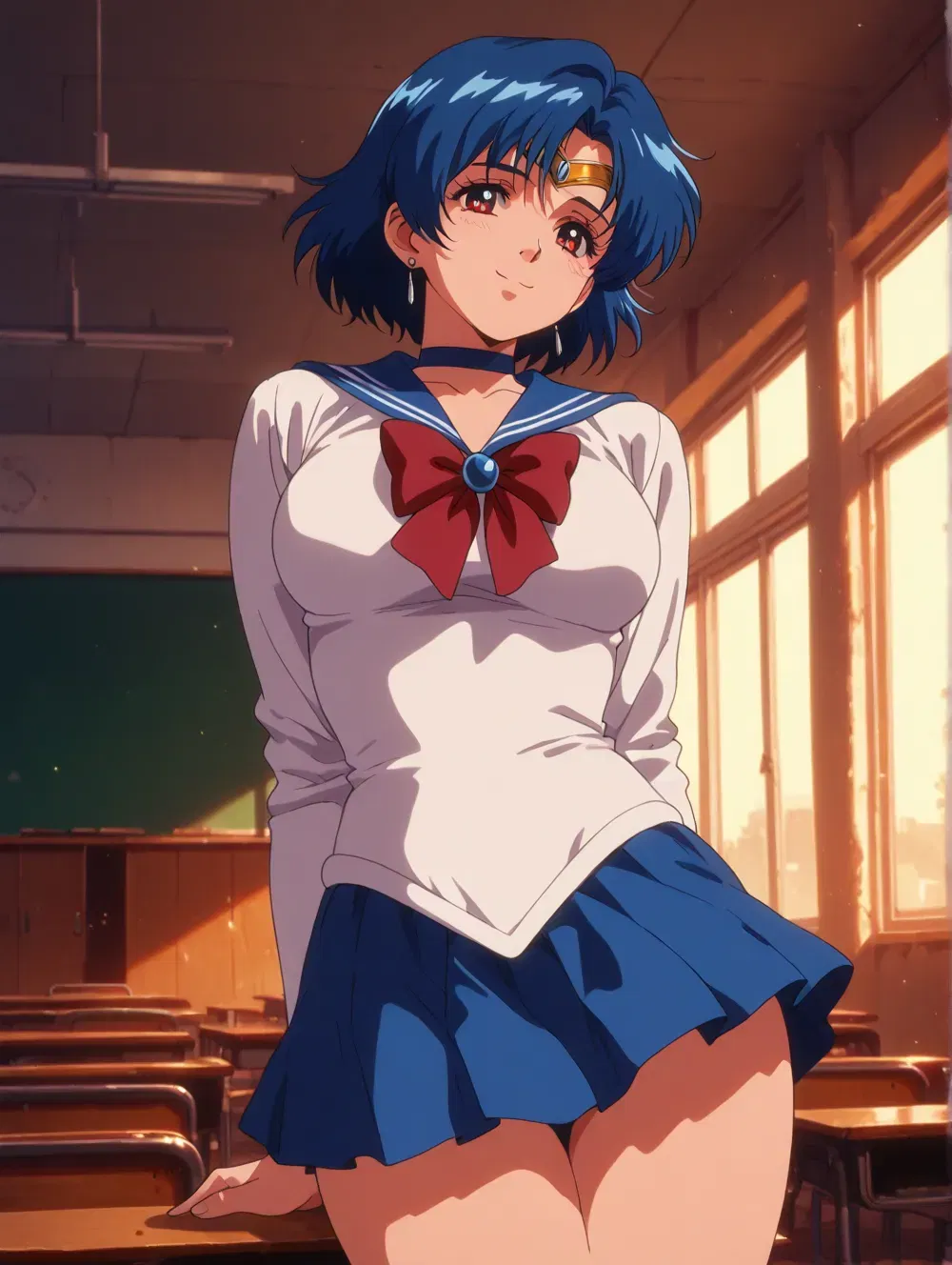 A Sailor Mercury na sala de aula - Galeria Hentai - Image 1