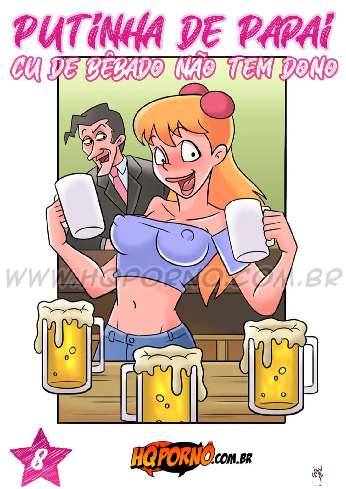 Cu De Bêbado Não Tem Dono, Putinha de Papai - Cartoon Porno Comics Porno Doujinshi Hentai Brasil HQ Adulto... - Galeria Hentai - Image 1