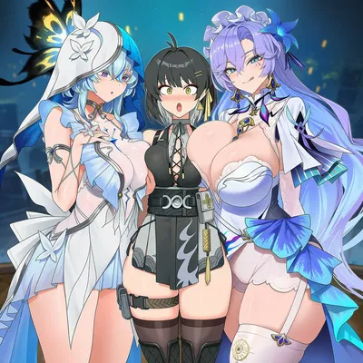 (DepressArt) Shorekeeper + Rover hembra + Cantarella - Galería Hentai