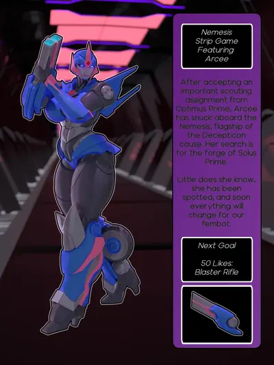 (Mengsk) Arcee Strip Game (Transformers) (ongoing) - Hentai Gallery