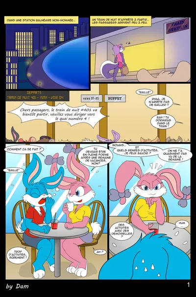 (Dam (DamBun)) Toons on a Train (French) (Incomplete) - Hentai Gallery
