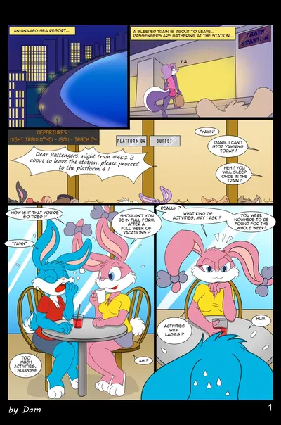 (Dam (DamBun)) Toons on a Train (Incomplete) - Hentai Gallery