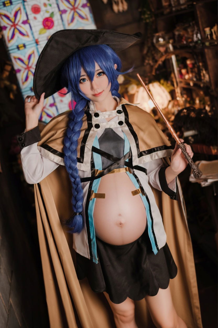 (Sally dorasnow) Mushoku-Roxy Migurdia-Cosplayer-pregnant - Hentai Gallery - Image 1