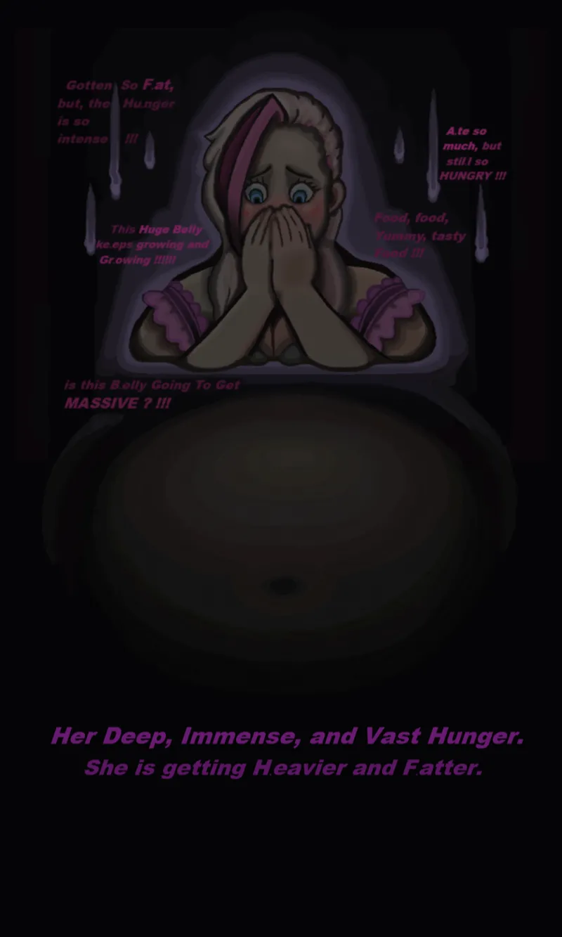 Вкусная еда и её растущий живот. - Хентай галерея - Image 1