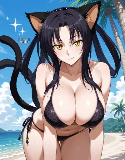 Kuroka Toujou 🔞 | High School DxD + (EXTRAS) | Kuroka Leopard Bikini (2025-05-18) - Hentai Gallery