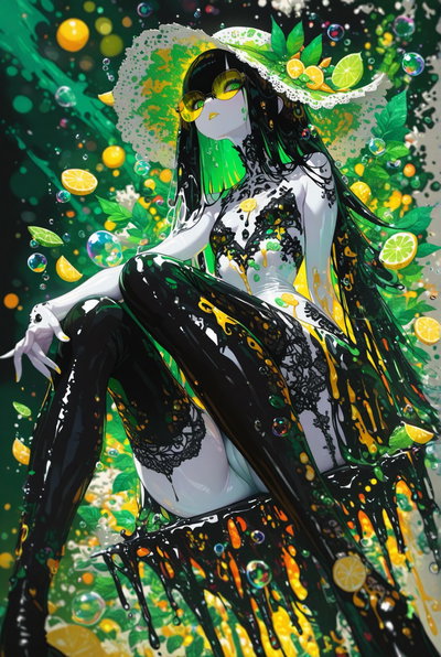 (HenryBoya) Lemon Creme Drip, Lace Stockings' Trick - Hentai Gallery