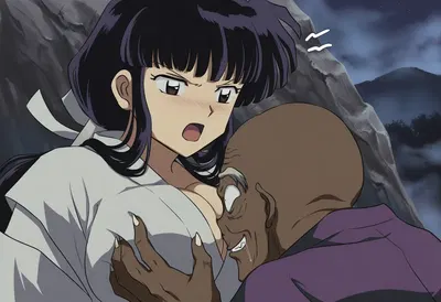 Inuyasha e Kikyo vs. O pobre avô que se transformou em estátua - Galeria Hentai