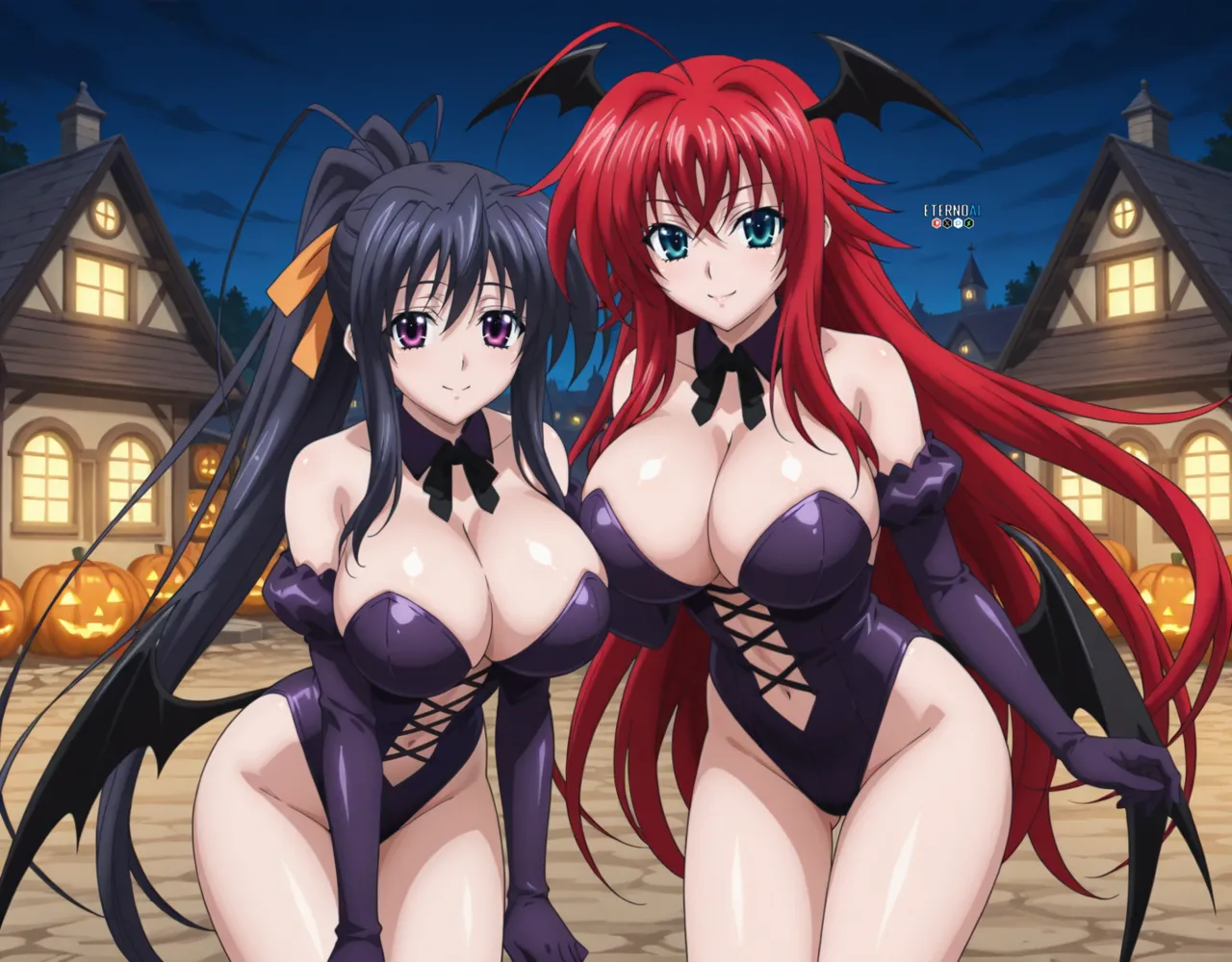 Rias&Akeno Halloween - Hentai Gallery - Image 1