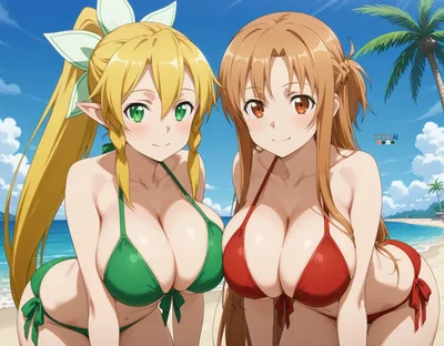 Asuna & Leafa - Hentai Gallery