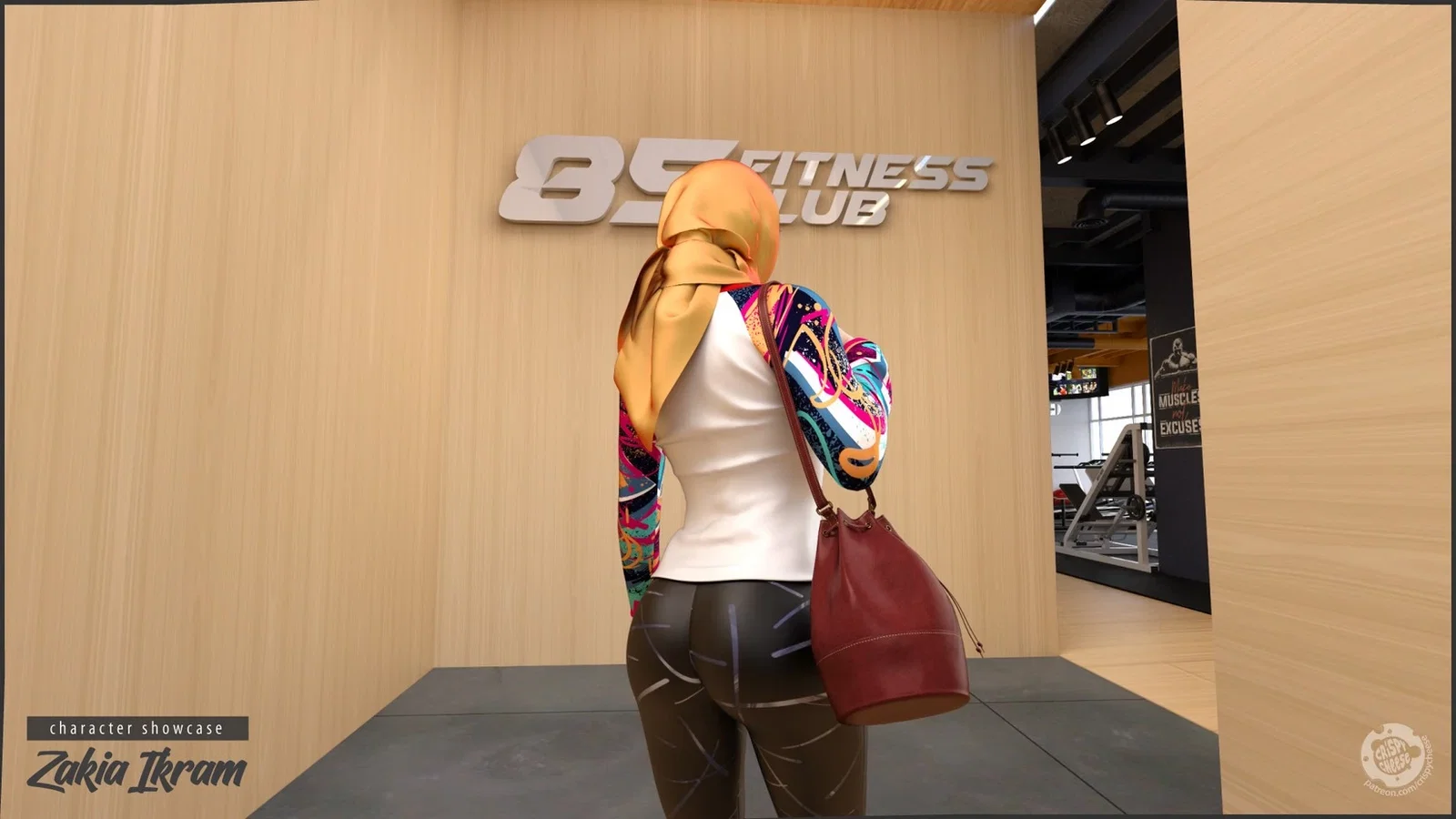 Zakia Ikram - 3d filming hijab masturbation solo action squirting sweating... - Thư Viện Hentai - Image 1