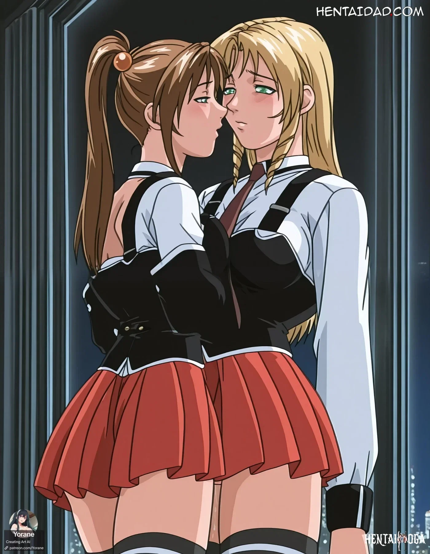 Imari Kurumi × Rika Shiraki | Bible Black 伊万里 胡桃 × 白木 理香 | バイブルブラック Hentai by Yorane - Uncensored - Bible Imari Rika Yorane Hentai Uncensored - Hentai Gallery - Image 1