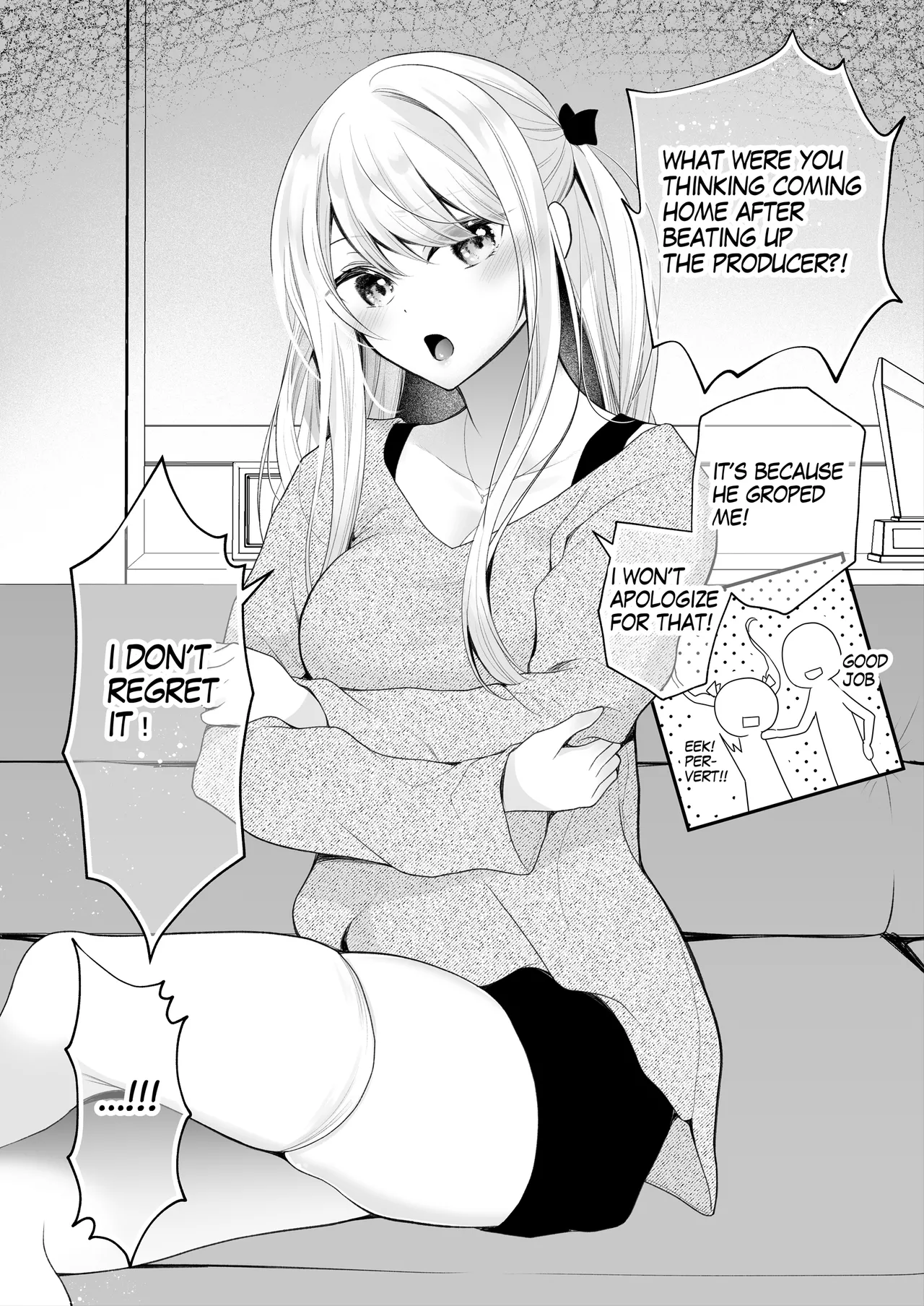 (Nanasaki) (Versão em inglês / Quadrinhos) Castigo para uma idol atrevida – Quadrinhos de 8 páginas - Galeria Hentai - Image 1